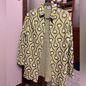 Zara green groovy cardigan